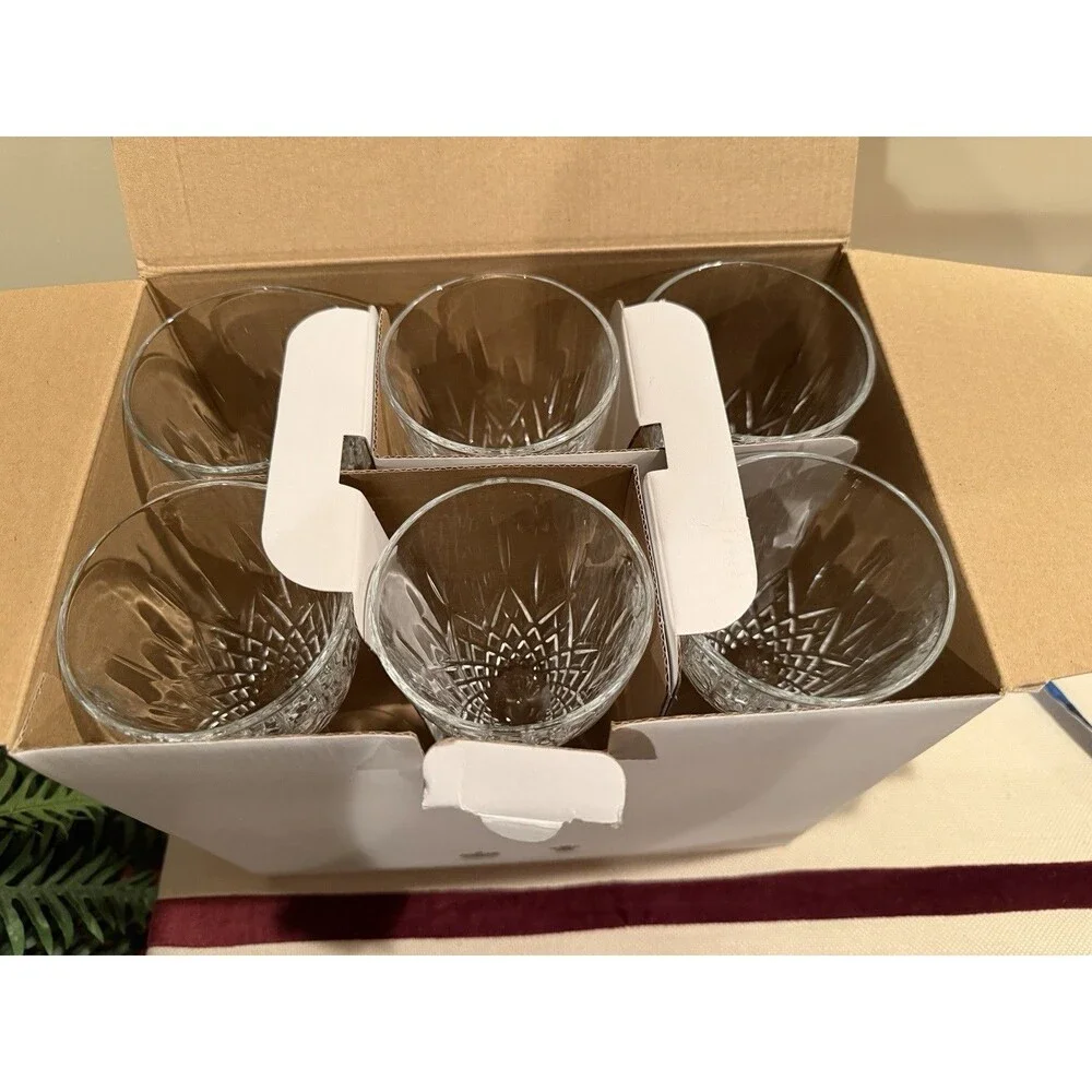 Set of Six Royal Doulton Crystal Wine Goblets Earlswood Collection